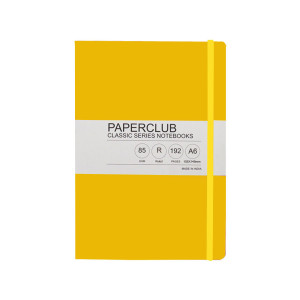 PaperClub Classic Series Notebook, A6 Assorted Color, Board Cover, Natural White Paper, Fashionable Design